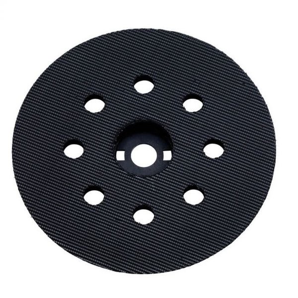 Metabo Replacement Backing Pad, Hard Medium Perforated, 5 Pad Diameter, Hook and Loop Attachment 631224000